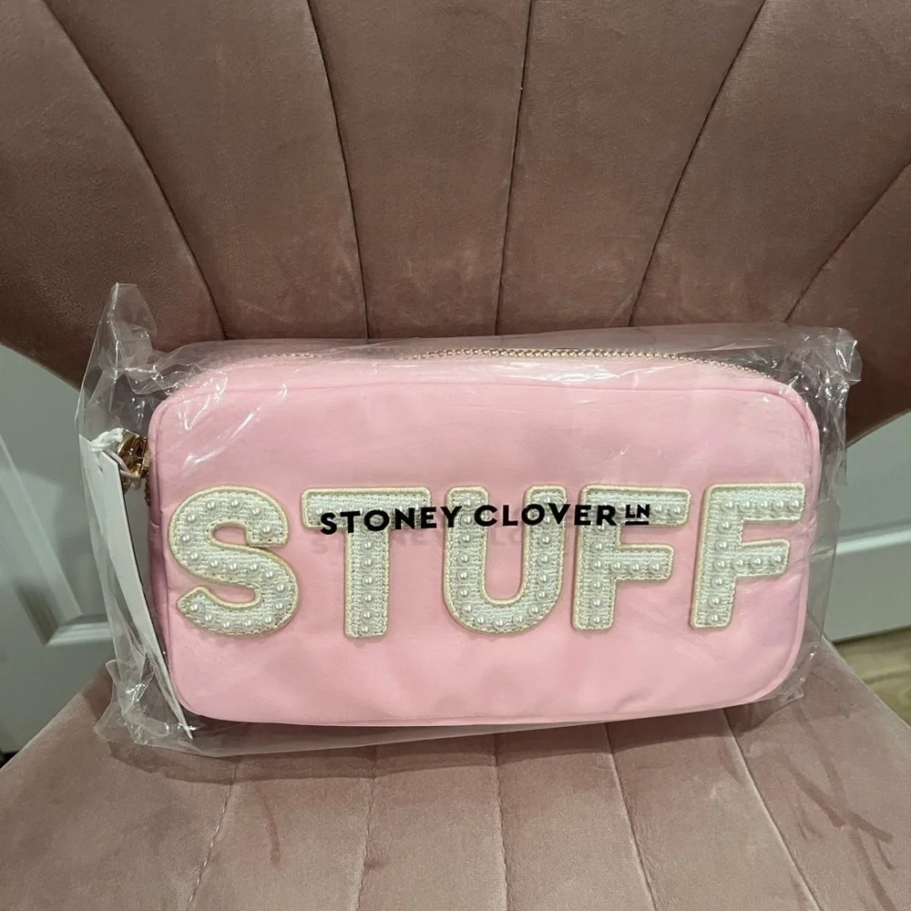NWT Stoney Clover Lane Stuff Small Pouch Flamingo Pink